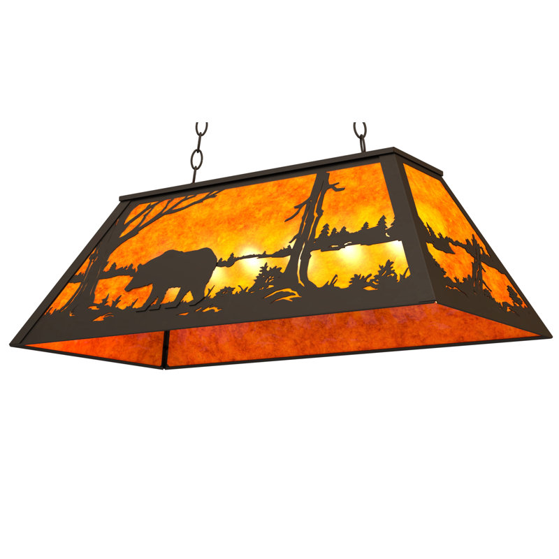 Farrar 6 - Light Pendant, Amber Mica, Oil Rubbed Bronze