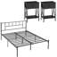 Ensemble de chambre configurable avec lit plateforme en fer-88661552-88661364