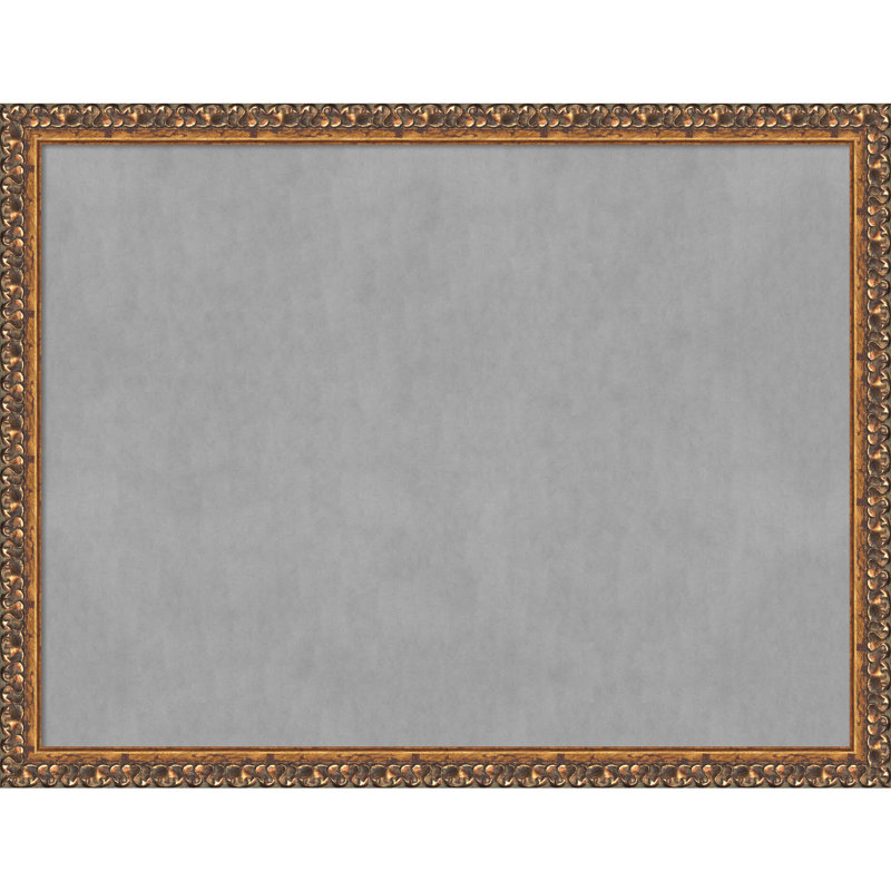 Tableau magnétique encadré bronze antique, H 20 po x l 26 po