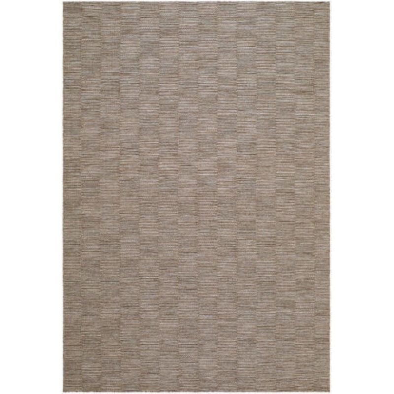 Tein Machine Woven Rug, Rectangle 6'7" x 9', Brown/Beige/Taupe