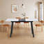 Lozano Extendable Rectangular Dining Table with Stainless Steel Base-177832624-177832625