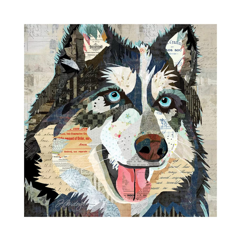 Steely Eyed Siberian Husky 1 Piece Wall Art on Canvas, 45.72 cm H x 45.72 cm W x 1.91 cm D, Wrapped Canvas