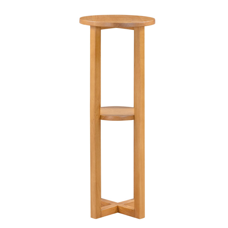 Bitten Solid Wood Cross Legs End Table