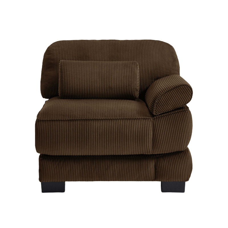 Canapé RSF en velours côtelé avec 1 coussin - brun, Brown