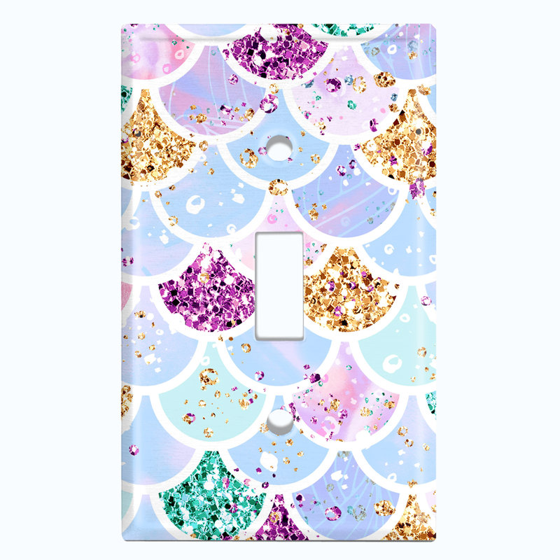 Patterned 1 - Gang Toggle Light Switch Standard Wall Plate