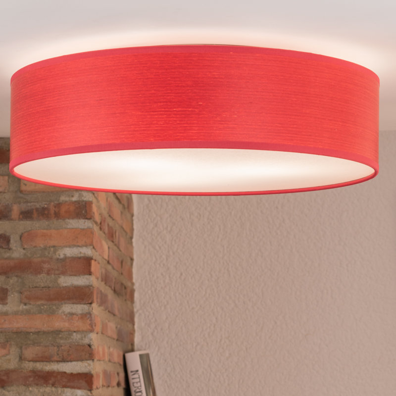 Ocho Solid Wood Flush Mount, Red