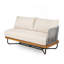 Ensemble de canapé modulaire d'extérieur en bois d'acacia tissé avec corde