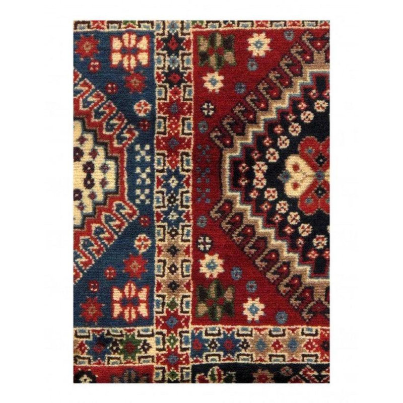 Lesieli Cotton Oriental Area Rug in Red