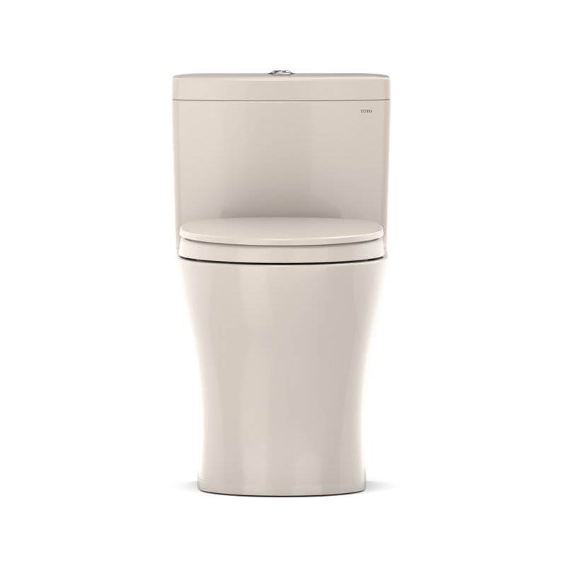 Aquia® Dual-Flush Elongated One-Piece Toilet with Tornado Flush (Seat Included), Sedona Beige
