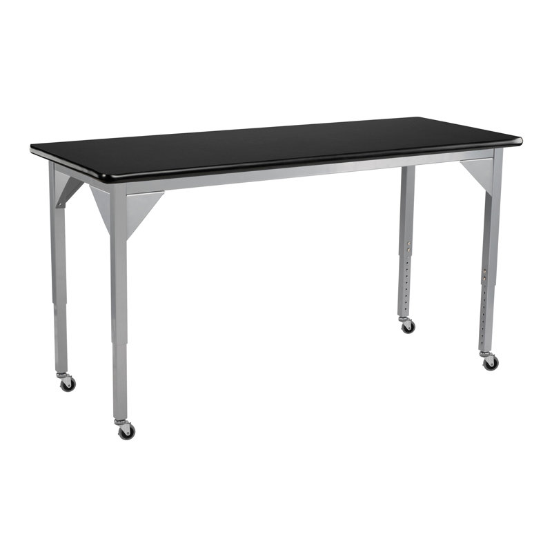 Table scientifique à hauteur réglable en acier NPS®, H 37,25 po x L 48 po x l 24 po, Résistant aux produits chimiques