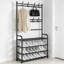 Range-chaussures autoportant avec crochets, range-chaussures à 4 niveaux pour vestibule, chambre à coucher, placard et dortoir