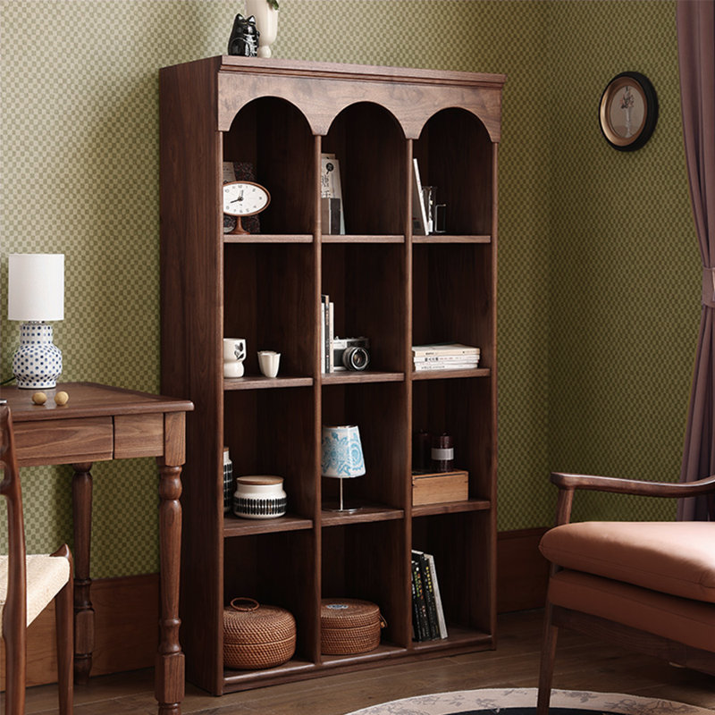 Retro-style open bookcase