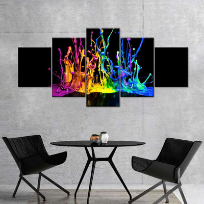 " Abstract Color Splash " 5 - Pieces