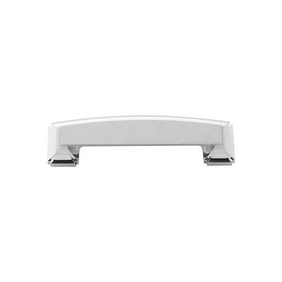 Bridges Collection Cup Pull - 5-7/8" x 1-13/16 " Cabinet Knob Chrome - Transitional, Deco Hardware for Drawers & Cabinets