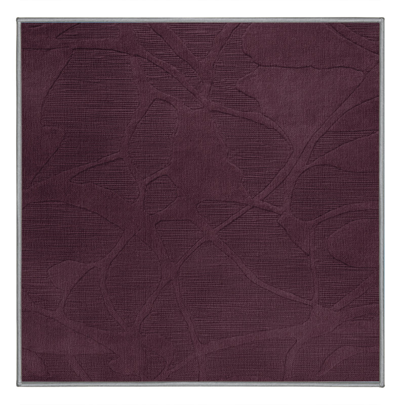 Machine Washable Abstract Brown Area Rug, Square 3'