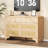 7 Drawers Dresser for Bedroom, Natural Rattan Modern Wood Dressers & Chest of Drawers for Clothes, Wide Storage Dressers Organizer w/Deep Drawers & Metal Handles for Living Room, Closet, Hallway-675594192