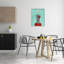 Impression sur cadre en bois aggloméré tendance à motif rouge zébré champagne G-1181068416-1181068420