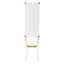 Grand organisateur de boissons blanc - paquet de 12 po de hauteur, mobilier de bar chic, profondeur de 30,32 po, accent doré