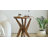 Jahey Solid Wood Crossed Legs Round End Table with Smooth Top and Sturdy Four-Leg Base-808331084