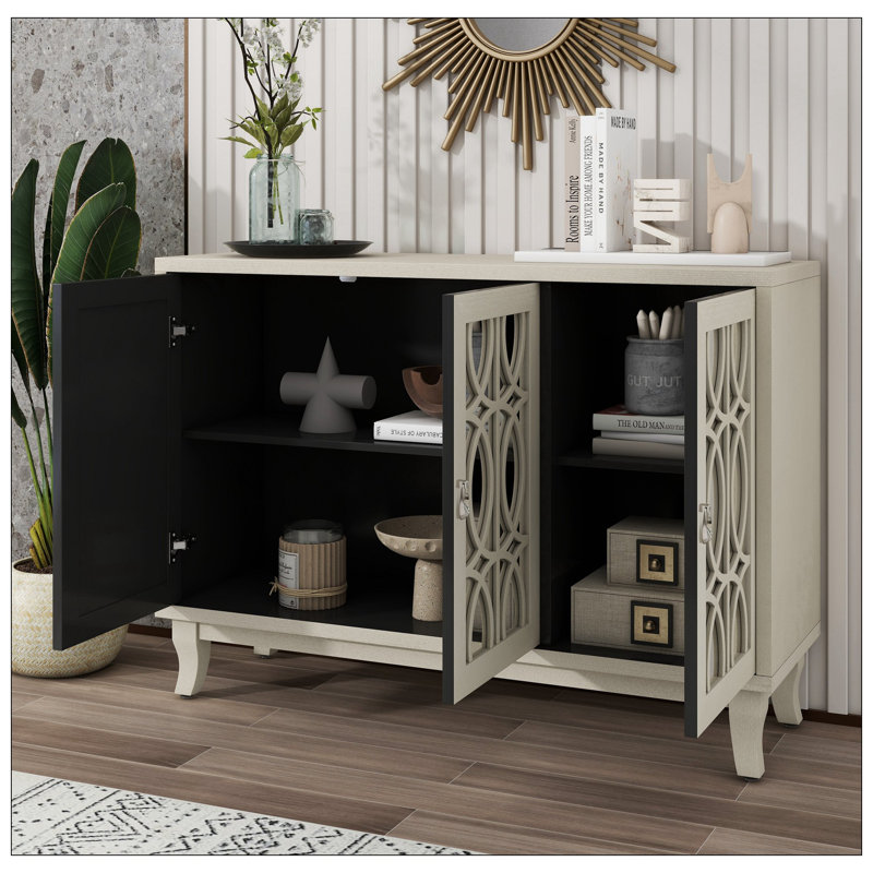 Mardella 47.18'' Sideboard,Buffet,Dining cabinet,Credenza with adjustable shelves, Champagne