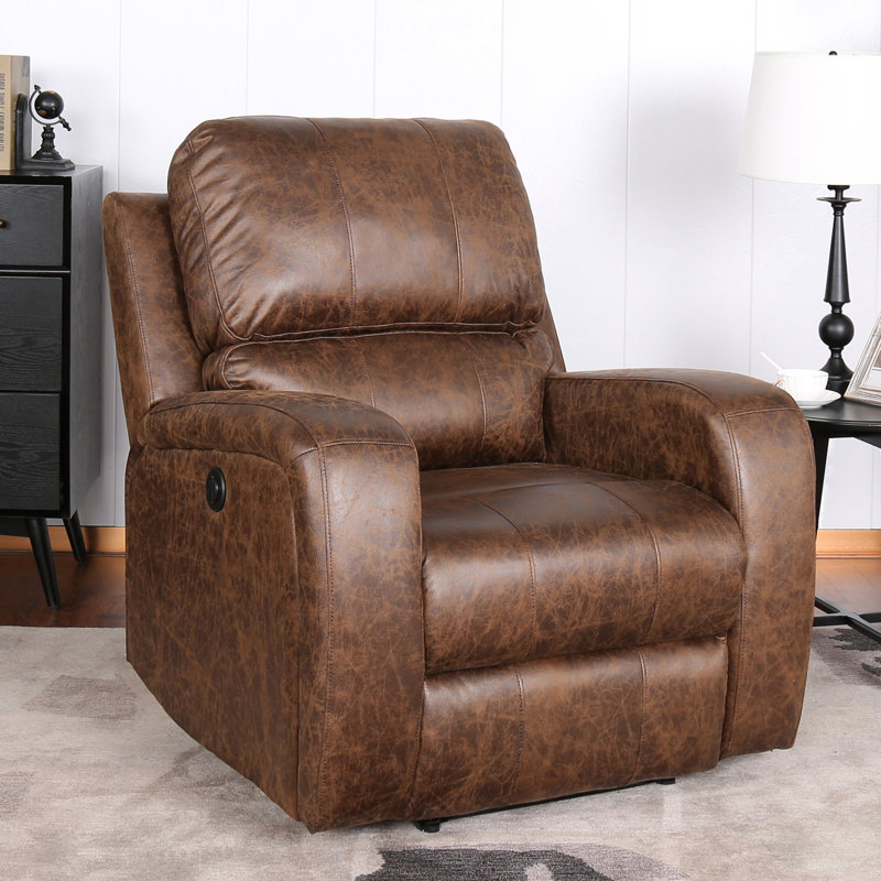 Fauteuil inclinable électrique à lève-personne avec télécommande et brun