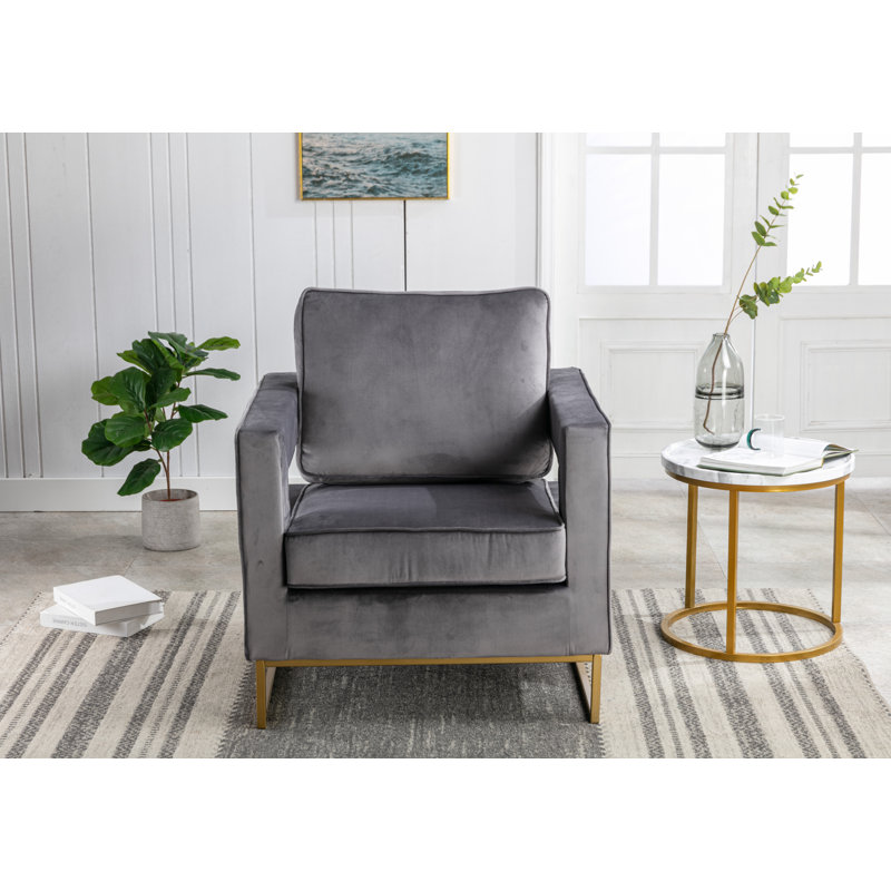 Fauteuil l 33,5 po, Gris