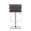 Tabouret de bar réglable gris et chrome