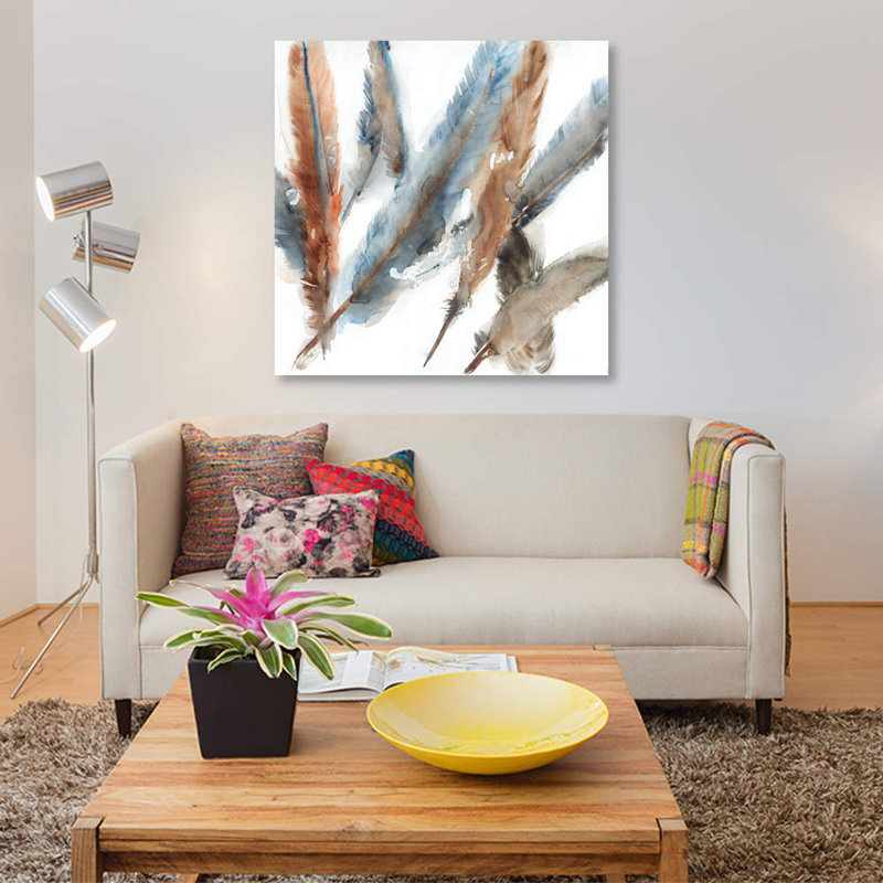 «Past And Présent I», reproduction sur toile, H 26 po x l 26 po x P 1,5 po, Toile tendue., Pas de tapis