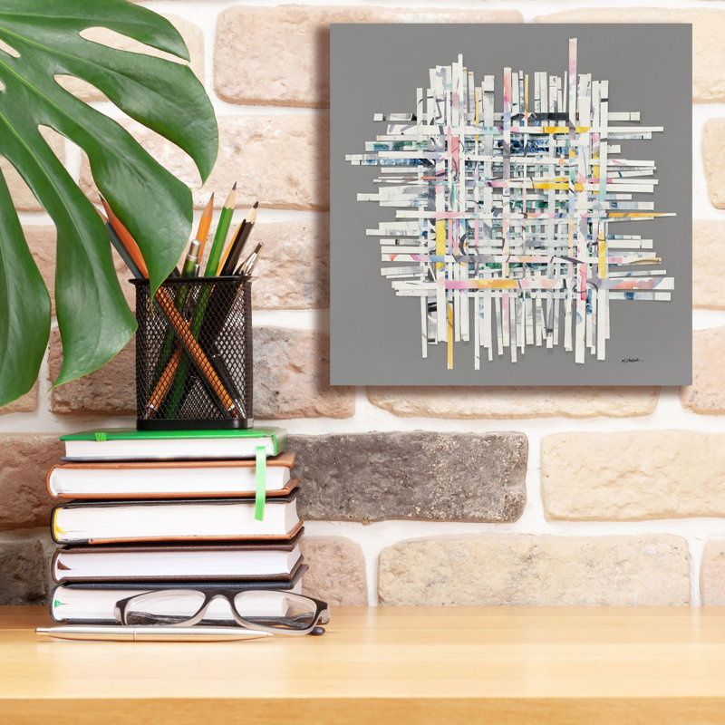 «New Morning On Gray» par Mike Schick, estampe numérique sur toile, H 12 po x l 12 po x P 0,75 po