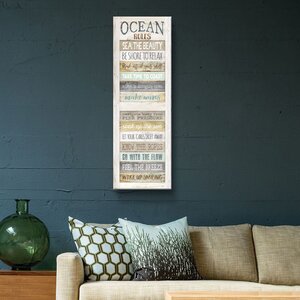 'Ocean Rules' Graphic Art Print on Canvas