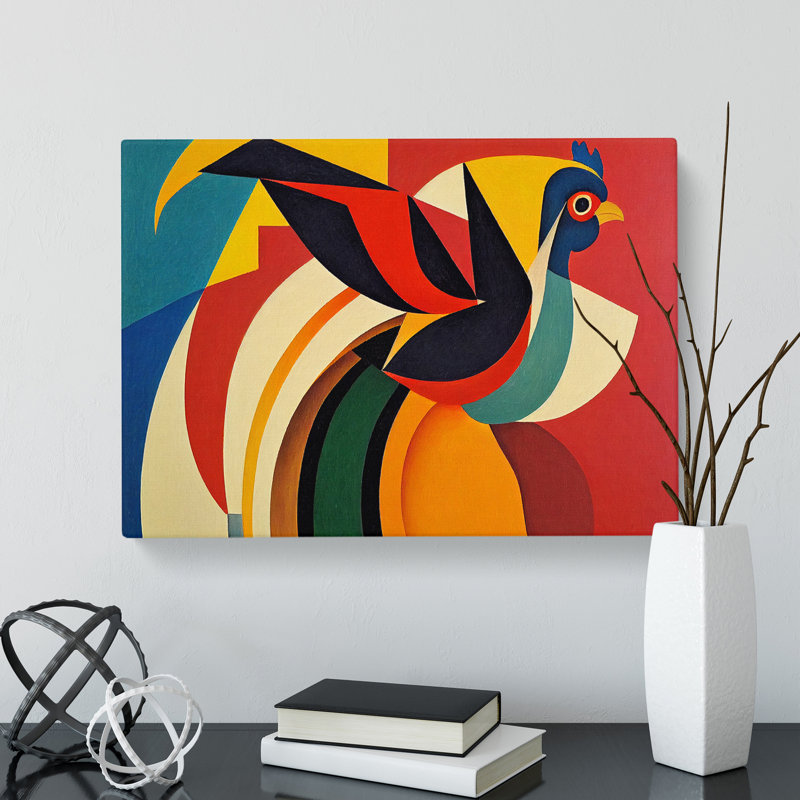 Rooster Abstract Vol.3 - Wrapped Canvas Painting, 35cm H x 50cm W x 3cm D