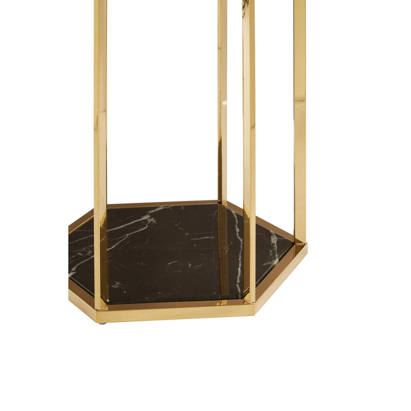 End Table, Brown, Gold