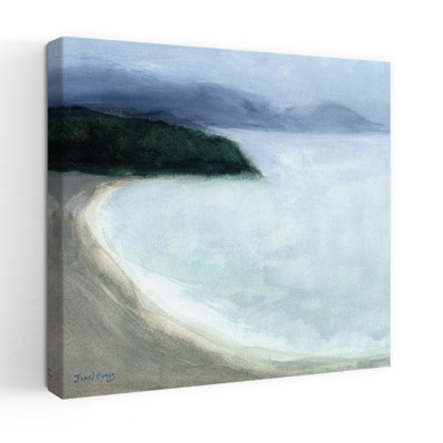 Contemporary Art Abstract Contemporary Bird Beach Landscape Wall Art by Janel Bragg - Wrapped Canvas Print