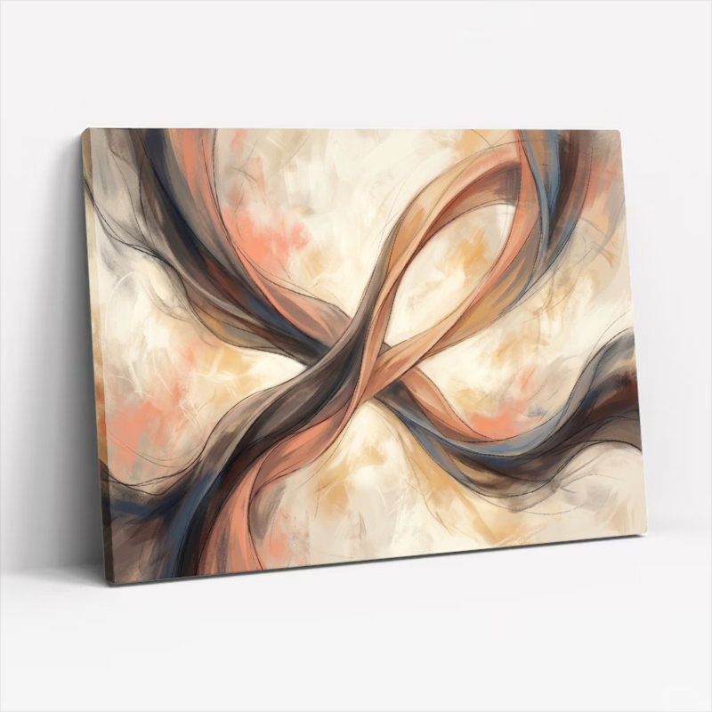 Ensemble de 1 tableau abstrait sur toile, H 36 po x l 48 po, Toile tendue
