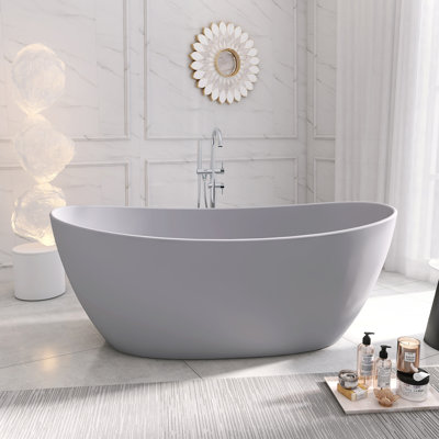 65'' x 33'' Soaking Solid Surface Bathtub