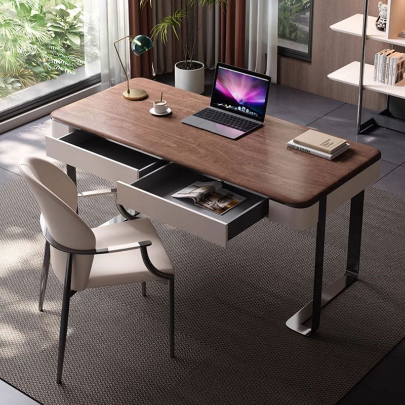 Bureau d'écriture avec tiroirs, H 29,53 po x l 55,12 po x P 25,59 po