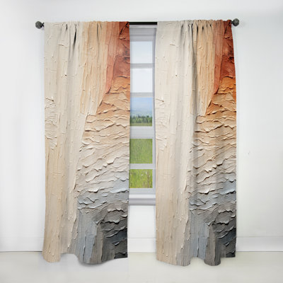 Paulie Graceful Minimalism muted art - Modern Curtain - Velvet Room Darkening - 1 panel