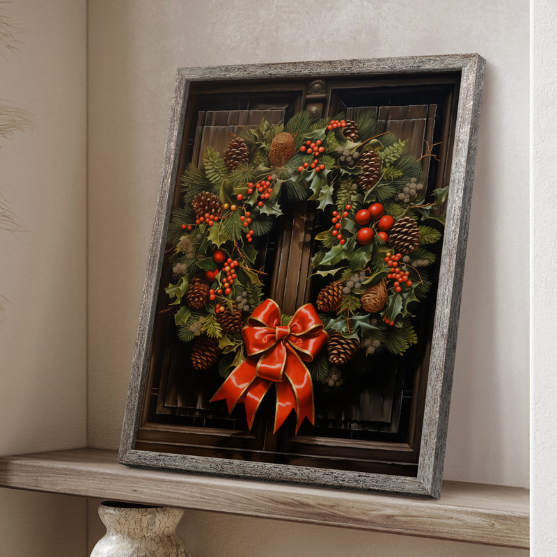 «Christmas Holiday Art DCL XXV», reproduction d'art encadrée - bois massif, H 21 po x l 17 po