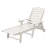 Outdoor HDPE Reclining Lounge Chaise With Wheels & Cup Holder-402390995