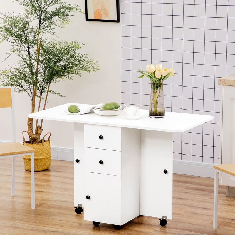 Table de salle à manger extensible Nedo, Blanc