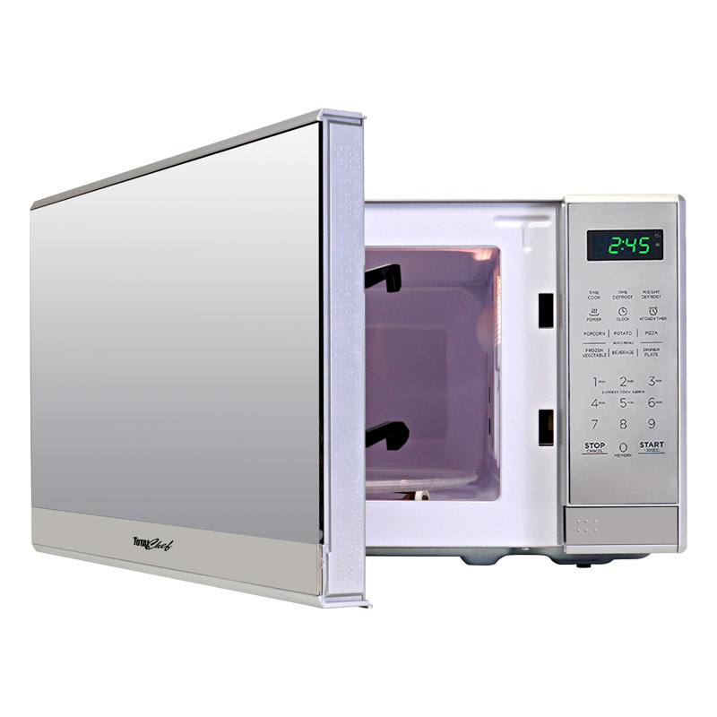 Total Chef Countertop Microwave Oven, 700W, 0.7 Cu Ft, Stainless Steel