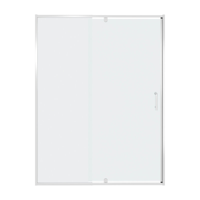 54" W X 71" H Pivot Glass Shower Door,Pivot Sliding Shower Door With 1/4"(6Mm) Clear SGCC Tempered Glass,Chrome Finish Shower Doors,Reversible Installation