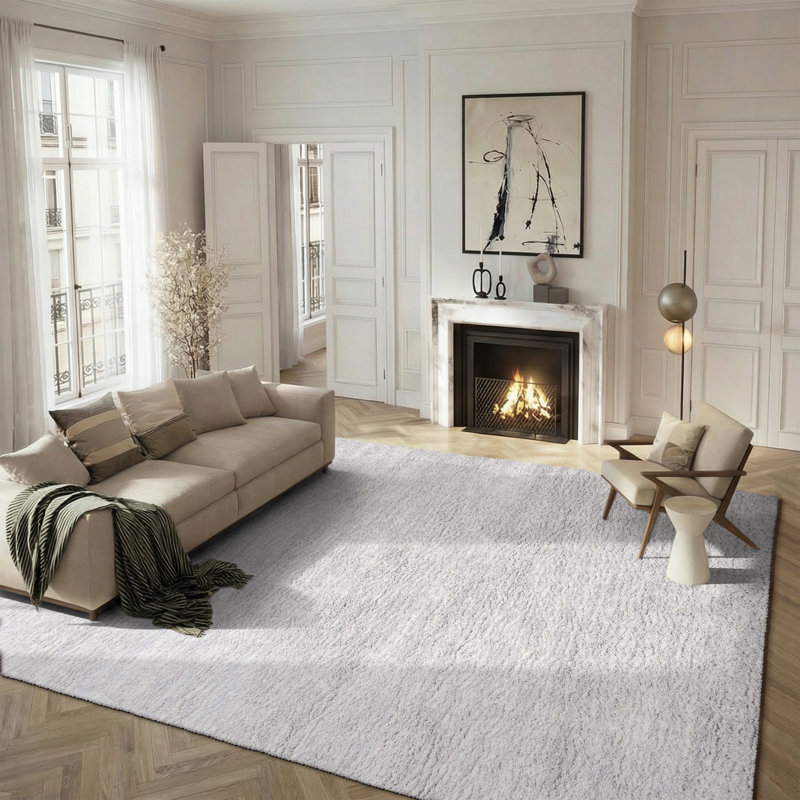 Clemts Berber Shag Performance Rug, Rectangle 8' x 10'