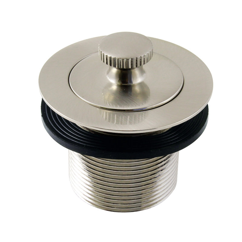 Kingston Brass Made To Match 1-1/2-Inch Lift and Turn Tub Drain with 1-1/2-Inch Body Thread, Brushed Nickel