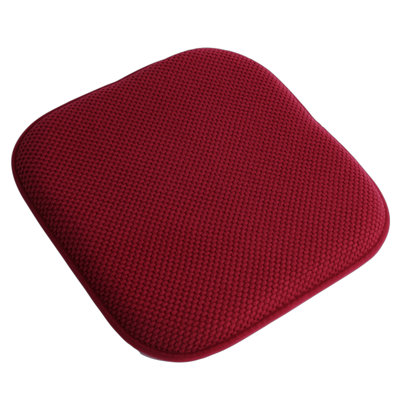 Coussin de siège en mousse à mémoire de forme antidérapant Honeycomb 16 x 16 po, paquet de 4 pièces couleur bourgogne