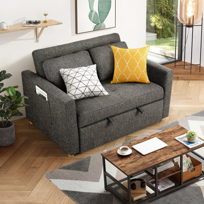 Vadims Upholstered 48.5'' Reclining Sleeper Sofa