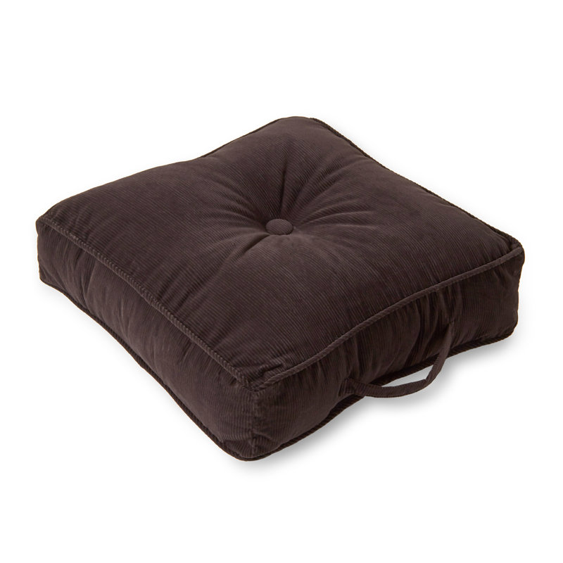  Corduroy Microfiber Floor Pillow, Charcoal