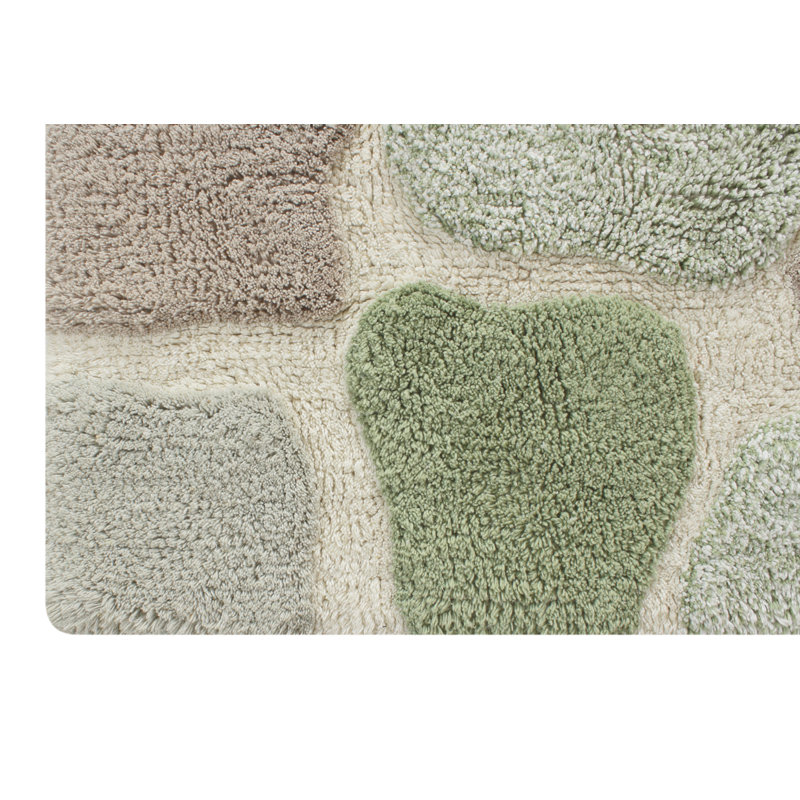Creline Bath Rug, Green/Gray