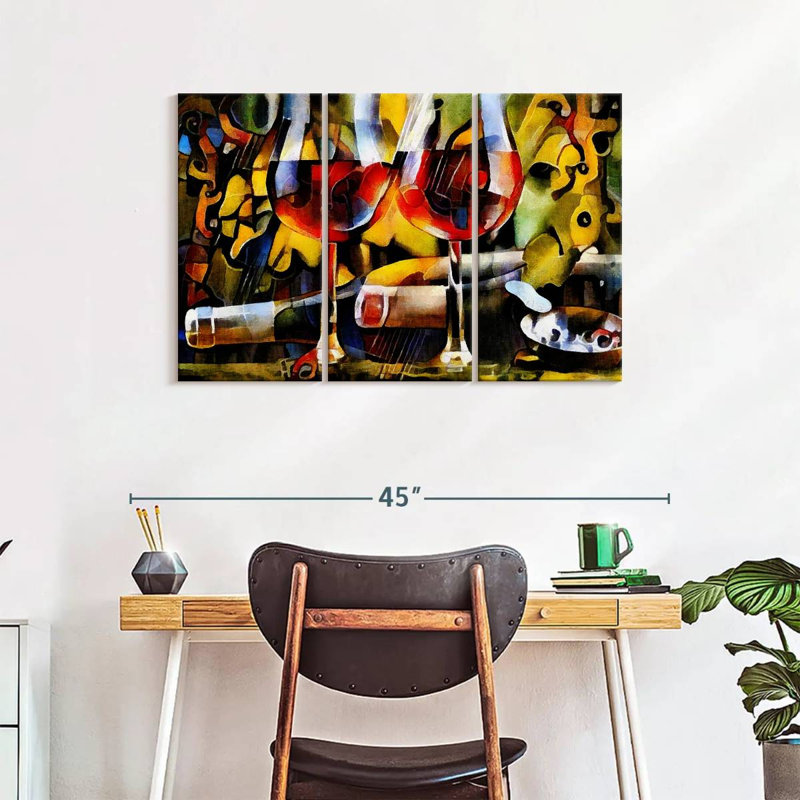 Vin, reproduction d'art sur toile, H 24 po x l 38 po x P 1,25 po