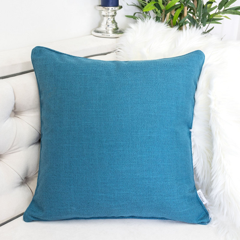 Shyrock Square Pillow Cover & Insert, Teal
